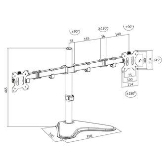 Desk Stand Dual LogiLink 13&quot;-32&quot; 