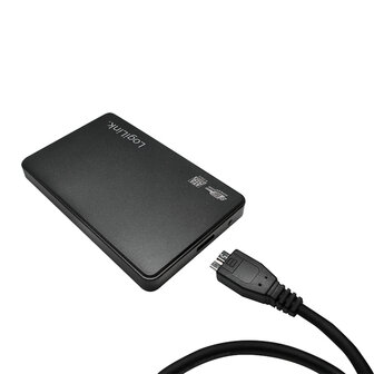 2.5&quot; Logilink Enclosure USB3.0 / SATA /Zwart/Schroefloos