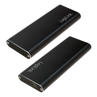 M.2 SATA Logilink SSD-behuizing USB3.1-Gen2/Zwart