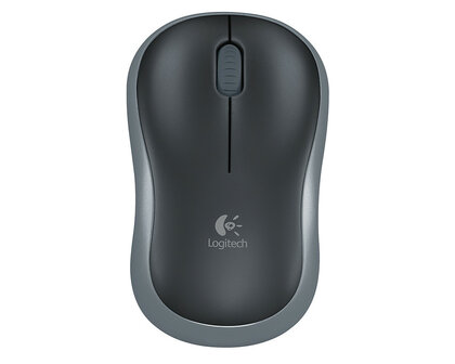 Logitech M185 Optical USB Zwart-Zilver Retail Wireless