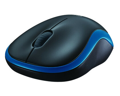 Logitech M185 Optical USB Blauw-Zwart Retail Wireless