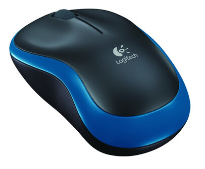 Logitech M185 Optical USB Blauw-Zwart Retail Wireless