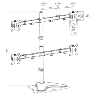 Desk Stand Quad LogiLink 13&quot;-32&quot;