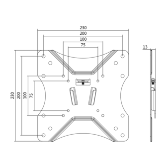 Wall mount LogiLink Fix 23&quot;-42&quot; 