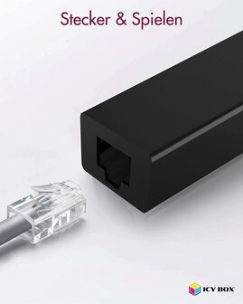ICY BOX netwerk adapter 10/100/1000 Mbps USB3.0