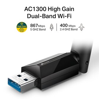 TP-Link WL 1300 USB Archer T3U Plus AC1300 High Gain