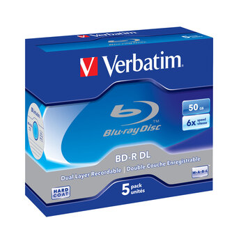 Verbatim BD-R DL 50 GB 5 stuks Jewel 6x