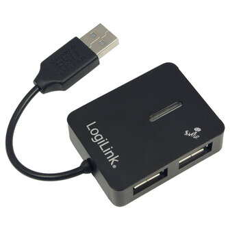 LogiLink 4 Port Hub, USB 2.0 passief Zwart