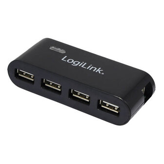 LogiLink 4 Port Hub, USB 2.0 actief Zwart