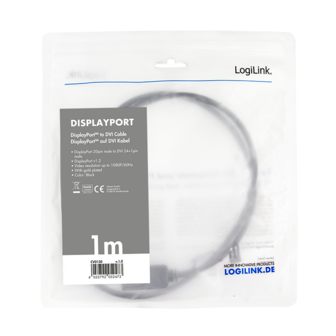 DisplayPort 1.2 --&gt; DVI-D 1.00m LogiLink