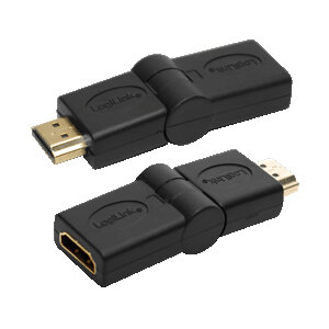 Adapter HDMI (F)  HDMI (M) 180&deg; draaibaar LogiLink