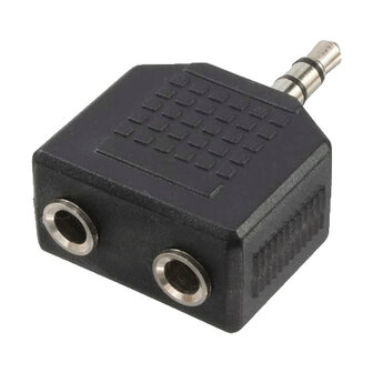 Adapter 3,5 mini jack 1x  2x 3,5 mini jack LogiLink