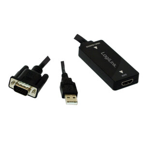 Adapter VGA en USB (M) --&gt; HDMI (F) LogiLink