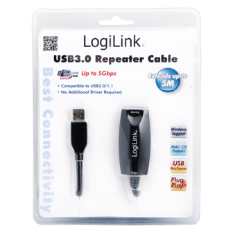 USB 3.0 A --&gt; A 5.00m Verlenging LogiLink + versterker