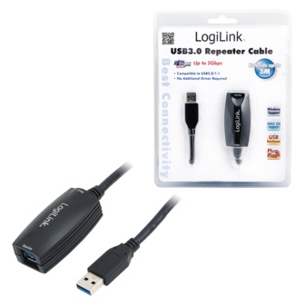 USB 3.0 A --&gt; A 5.00m Verlenging LogiLink + versterker