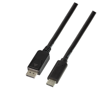 USB 3.2-C --&gt; Displaypoort (M) 1,80m Logilink