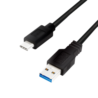 USB 3.2 Gen1x1 Cable USB-AUSB-C 1.0m LogiLink zwart