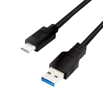 USB 3.2 Gen1x1 Cable USB-AUSB-C 1.5m LogiLink zwart