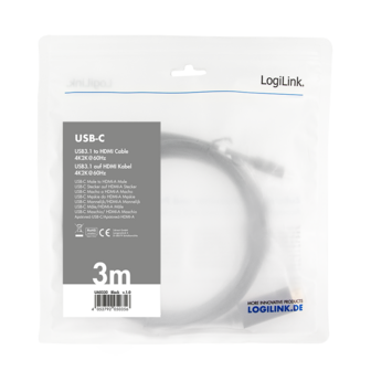 USB-C 3.2 (M) --&gt; HDMI 2.0 (M) 3.00m LogiLink