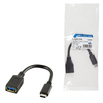 Adapter USB-C (M) --&gt; USB 3.0 (F) LogiLink