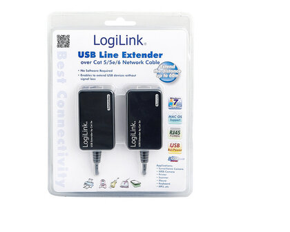 USB Extender via Cat5/6 max. 60 meter LogiLink