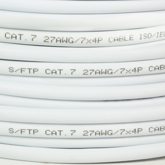 Cat7 Patch 100m. S/FTP Grijs LogiLink AWG27 Cu