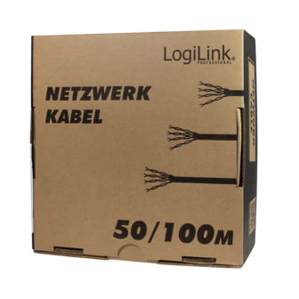 Cat7 Patch 100m. S/FTP Grijs LogiLink AWG27 Cu