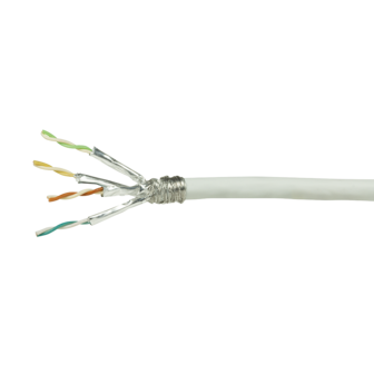 Cat6 Instal. 100m. S/FTP Grijs Logilink AWG23 CCA