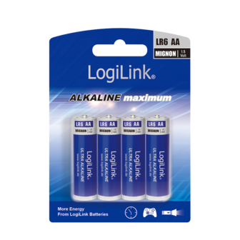 LogiLink Ultra Power batterij AA blister 4-stuks