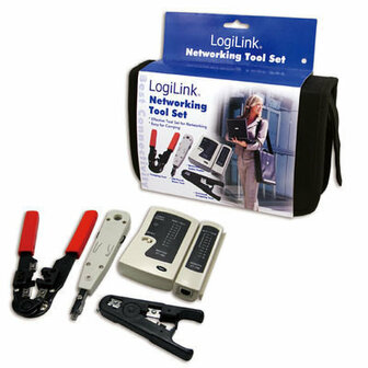 LogiLink Netwerk Tool-Kit incl. Tas - 4 delig