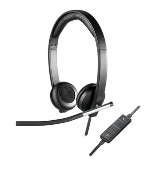 Logitech Headset H650e Stereo zwart