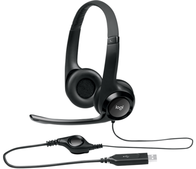 Logitech Stereo Headset H390 zwart