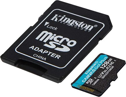 SDXC Card Micro 128GB Kingston UHS-I U3 Canvas Go! Plus