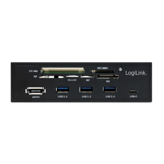 Front Panel 5.25&quot; 3xUSB 3.0,USB-C,eSata,CardReader