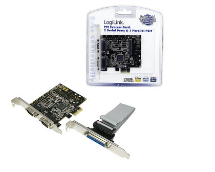 PCIExpress card Parallel (1xe) / Serieel (2xe) LogiLink