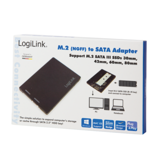 Adapter M.2 SATA --&gt; 2,5&quot; SATA Logilink