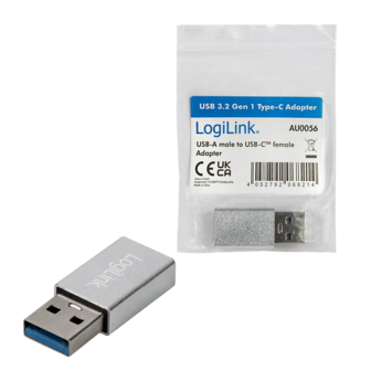 Adapter USB 3.2-A (M) --&gt; USB-C(F) LogiLink