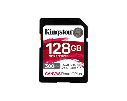 SDXC Card 128GB Kingston U3 V90 Canvas React Plus