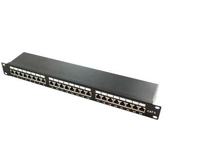 TOE 1U Patch Panel 24-port CAT6 STP Zwart LogiLink