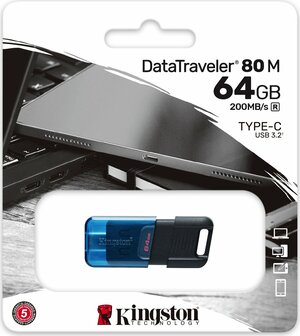 USB-C 3.2 FD 64GB Kingston DataTraveler 80 M