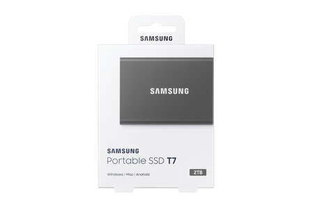 2TB Samsung T7 NVMe/Zwart/USB-C/1050/1000