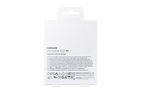 2TB Samsung T7 NVMe/Zwart/USB-C/1050/1000