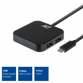 AC6410 USB-C Hub 4 port met stroomadapter