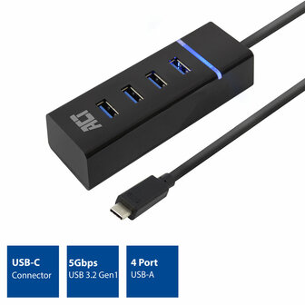 AC 6415 USB-C Hub 3.2 met 4 USB-A poorten