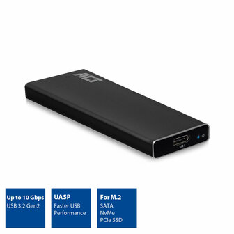 AC1605 USB-C M.2 SATA en NVMe SSD behuizing