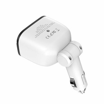 Hoco Dual Car Charger + 2 USB slots 3.1A