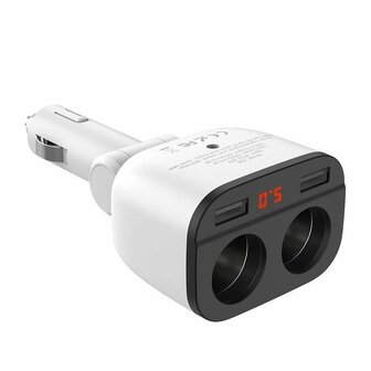 Hoco Dual Car Charger + 2 USB slots 3.1A