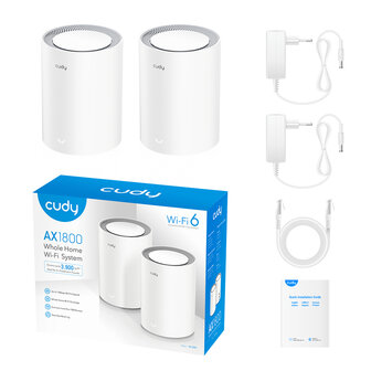 Cudy M1800(2-PACK) AX1800 Wi-Fi 6 Mesh 2xGB
