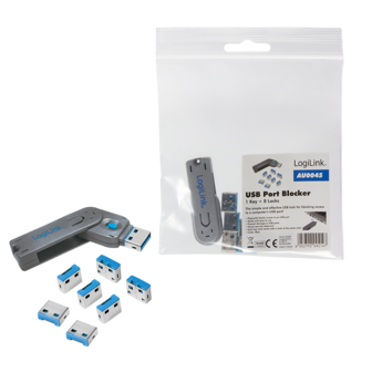 LogiLink USB-poortslot 8 stuks incl.1 sleutel