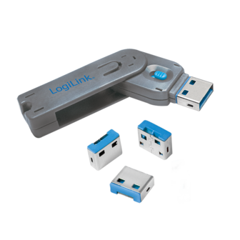 LogiLink USB-poortslot 4 stuks incl.1 sleutel